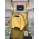 SMALL BOY Chanel HANDBAG Grained Calfskin Yellow Matt-Gold Metal High