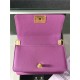 SMALL BOY Chanel HANDBAG Grained Calfskin Purple Matt-Gold Metal High