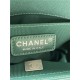 SMALL BOY Chanel HANDBAG Grained Calfskin Green Anti-Silver Metal High