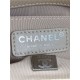 SMALL BOY Chanel HANDBAG Grained Calfskin Beige Anti-Silver Metal High