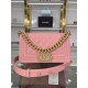 SMALL BOY Chanel HANDBAG Grained Calfskin Pink Matt-Gold Metal High