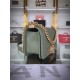 SMALL BOY Chanel HANDBAG Grained Calfskin Olive Matt-Gold Metal High