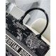 MEDIUM Dior BOOK TOTE Toile de Jouy Zodiac Embroidery Black High