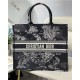 LARGE Dior BOOK TOTE Toile de Jouy Zodiac Embroidery Black High