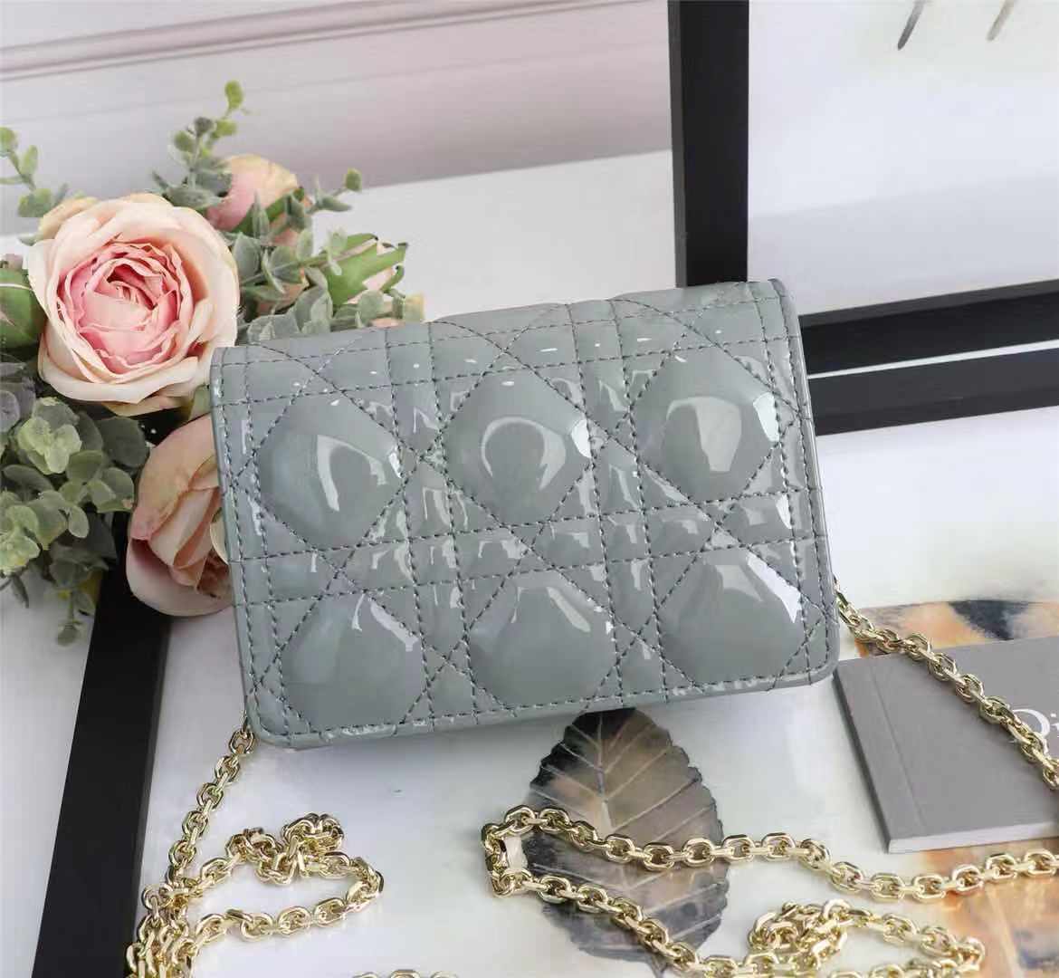 Dior LADY Dior NANO POUCH Patent Cannage Calfskin High