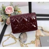 Dior LADY Dior NANO POUCH Patent Cannage Calfskin High