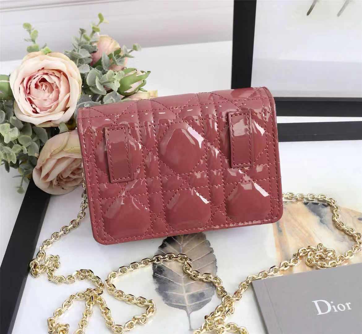 Dior LADY Dior NANO POUCH Patent Cannage Calfskin High