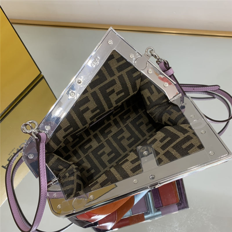 Fendi First Small Leather bag multicolor inlay High