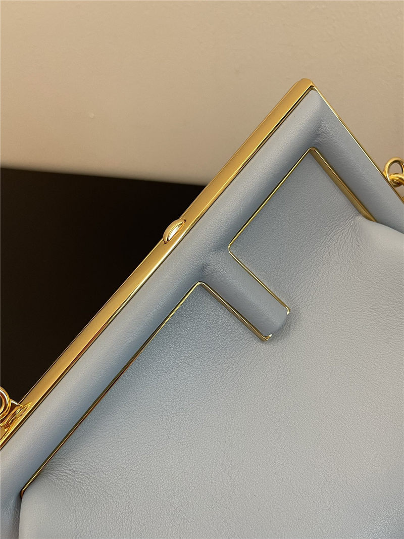 Fendi First Medium Leather Bag Blue High