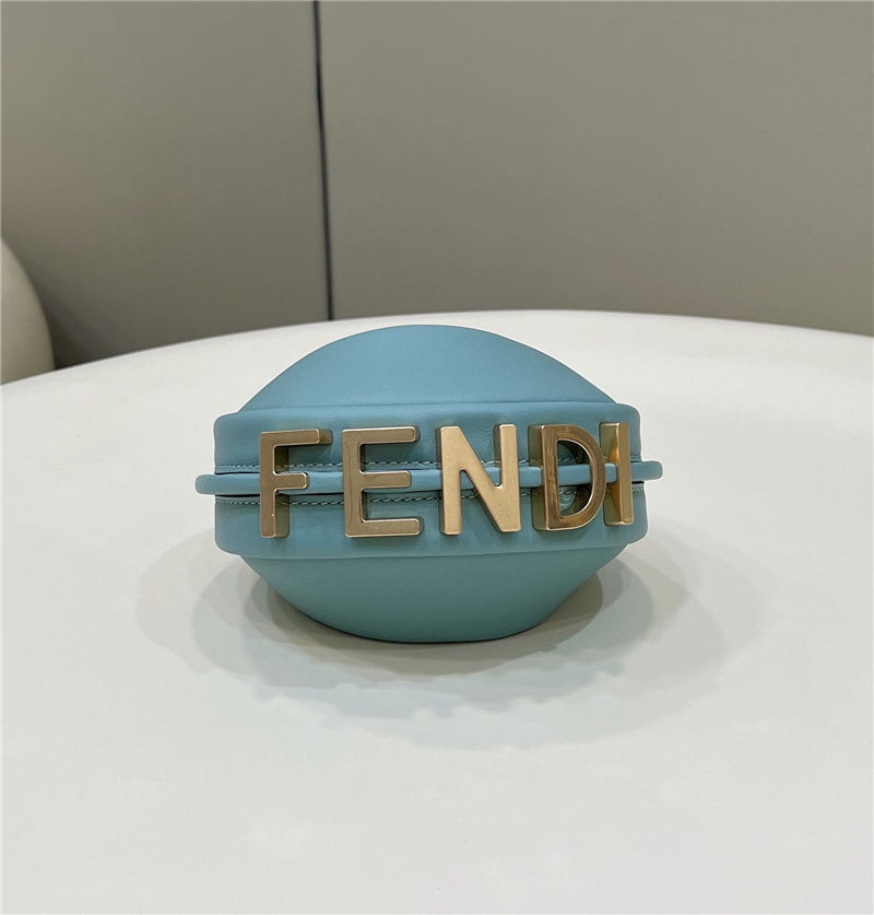 Fendigraphy Nano Leather Bag Blue Green High