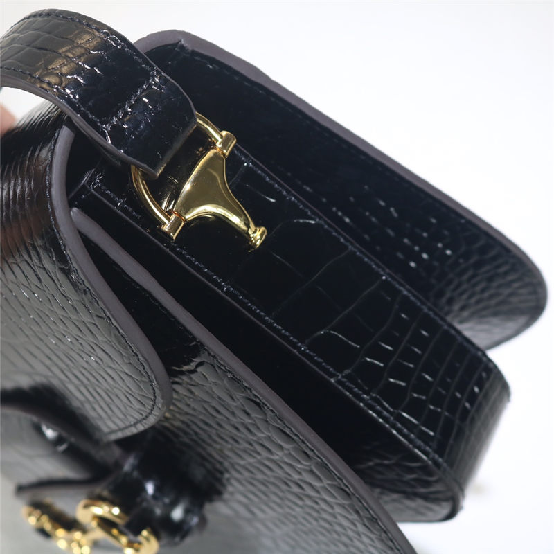 Gucci Horsebit 1955 shoulder bag 602204 Crocodile High