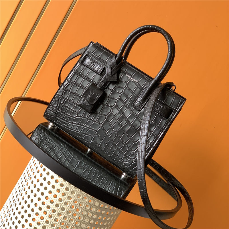 CLASSIC SAC DE JOUR NANO IN Crocodile Black High