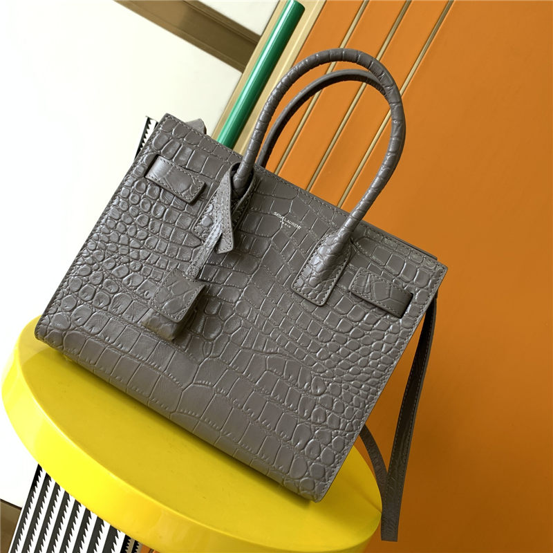 CLASSIC SAC DE JOUR BABY IN Crocodile Grey High