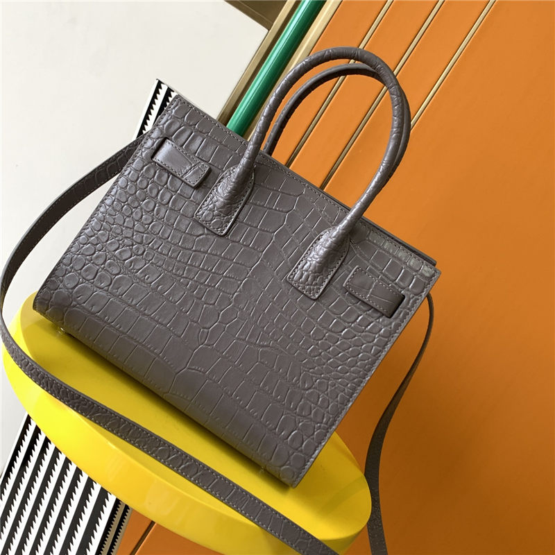 CLASSIC SAC DE JOUR BABY IN Crocodile Grey High