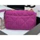 Large Chanel 19 Flap Bag Tweed Gold-Tone Fuchsia High