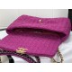 Large Chanel 19 Flap Bag Tweed Gold-Tone Fuchsia High