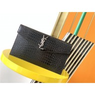 UPTOWN POUCH IN Crocodile Black-Silver High