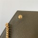 MONOGRAM CHAIN WALLET IN GRAIN DE POUDRE EMBOSSED LEATHER Gold-Metal High