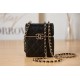 SMALL BOX WITH CHAIN Lambskin & Gold-Tone Metal Black AP2656 High