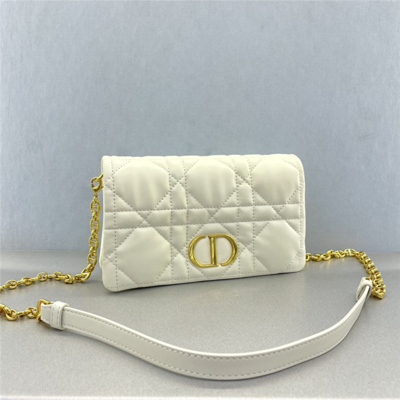 Dior CARO MACROCANNAGE POUCH Quilted Macrocannage Calfskin High