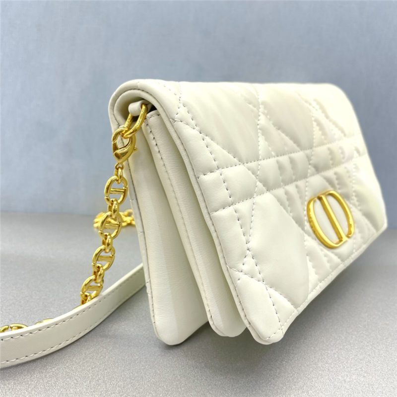 Dior CARO MACROCANNAGE POUCH Quilted Macrocannage Calfskin High