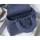 SMALL LADY Dior MY ABCDior BAGCannage Calfskin with Diamond Motif Denim Blue High