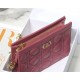 Dior CARO ZIPPED POUCH WITH CHAIN Supple Cannage Calfskin Fuchsia High