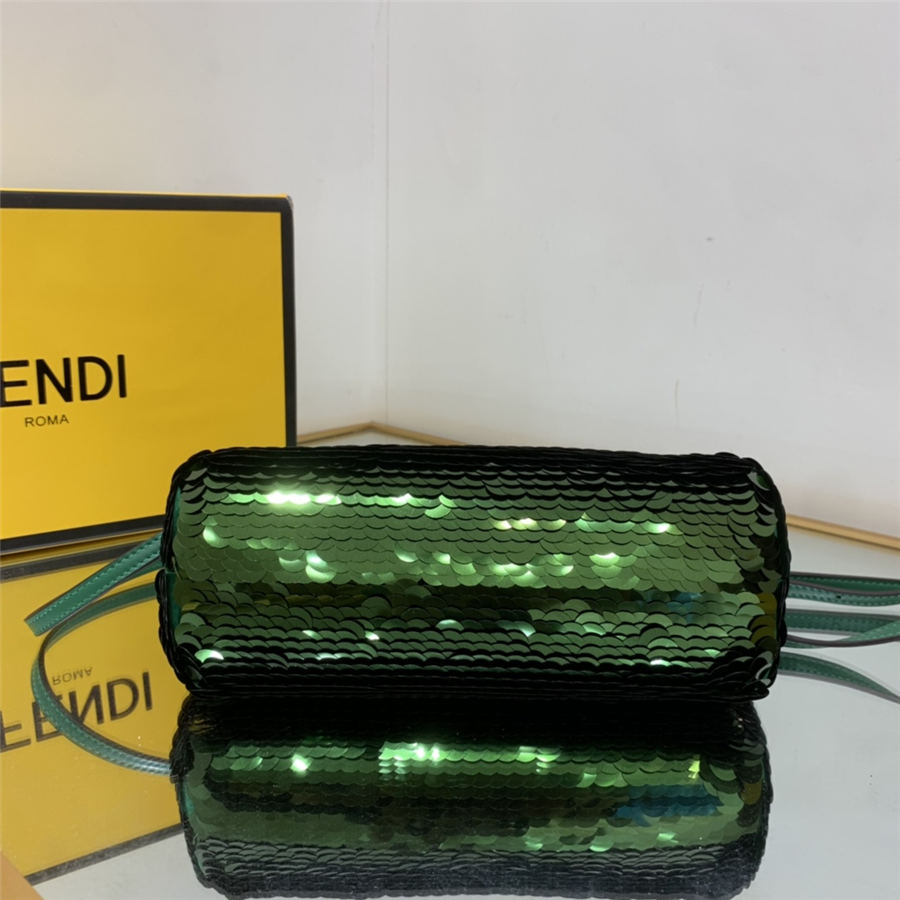 Fendi First Small Leather and sequinned bag High