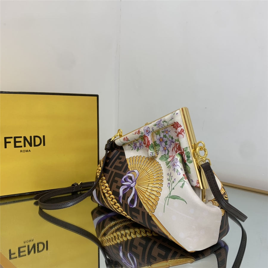 Fendi First Small Fendace Printed leather bag High