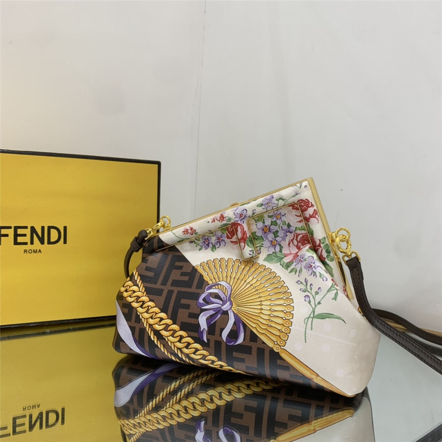 Fendi First Small Fendace Printed leather bag High