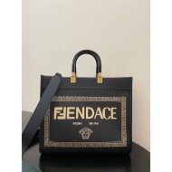 MEDIUM Fendi SUNSHINE Fendace Printed leather Logo shopper High