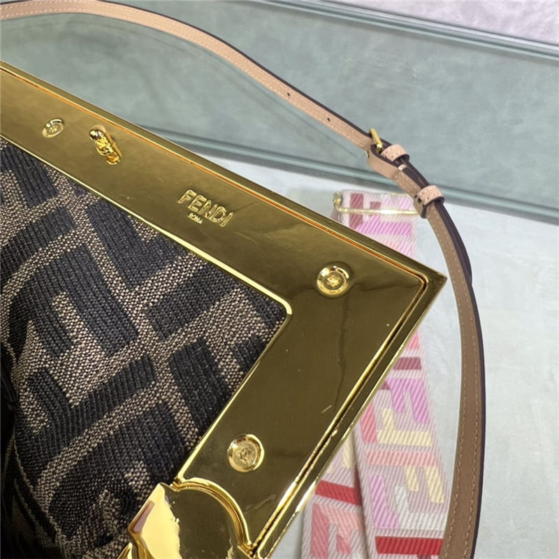 Fendi First Small Leather bag multicolor inlay High