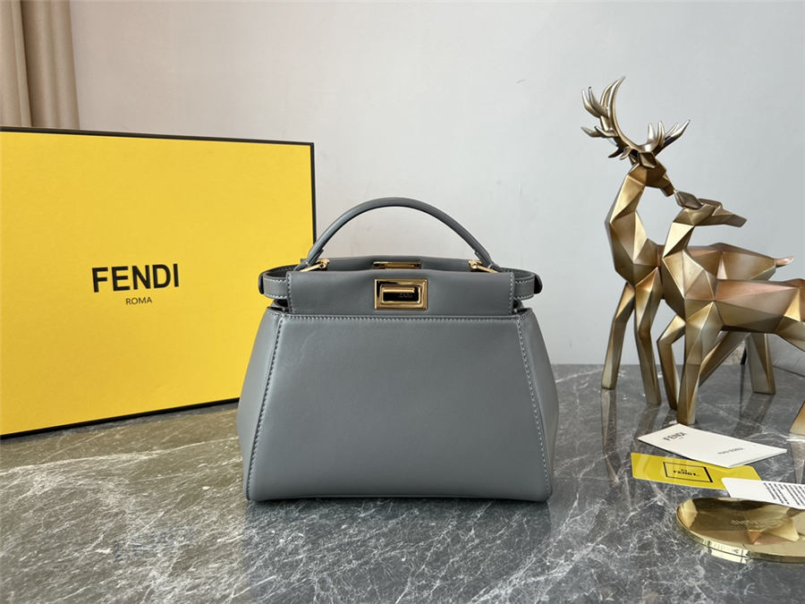 PEEKABOO ICONIC MINI leather bag Lambskin Grey High