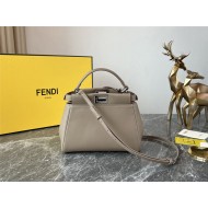 PEEKABOO ICONIC MINI leather bag Lambskin Beige Silver Metal High