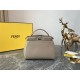 PEEKABOO ICONIC MINI leather bag Lambskin Beige Silver Metal High