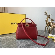 PEEKABOO ICONIC MINI leather bag Lambskin Burgundy High