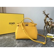 PEEKABOO ICONIC MINI leather bag Lambskin Yellow High