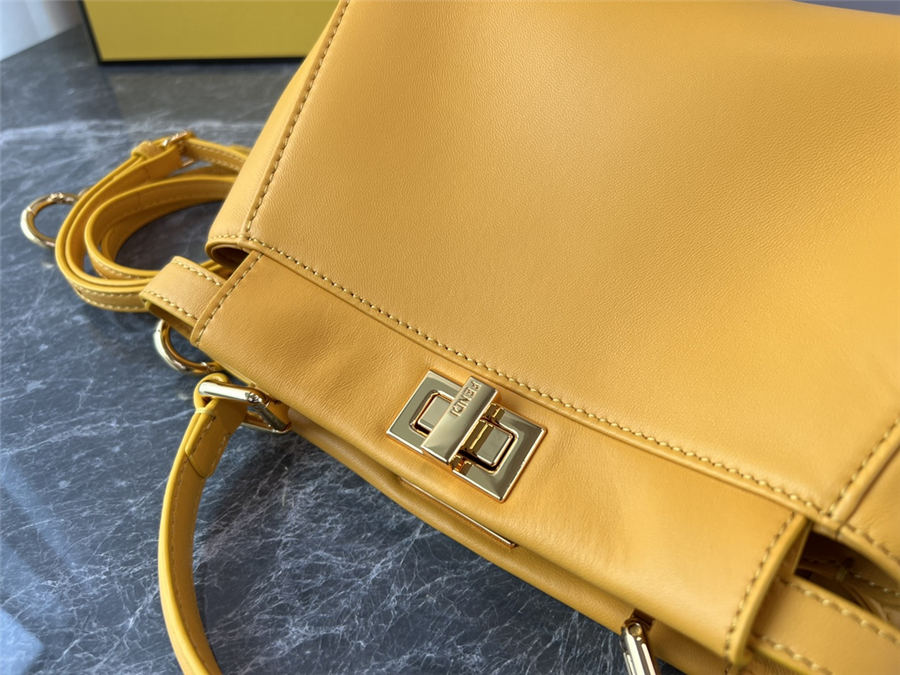 PEEKABOO ICONIC MINI leather bag Lambskin Yellow High