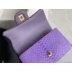 MINI FLAP BAG WITH TOP HANDLE AS2431 Snake Purpel High