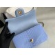 MINI FLAP BAG WITH TOP HANDLE AS2431 Snake Blue High