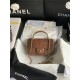 MINI FLAP BAG WITH TOP HANDLE AS2431 Snake Brown High