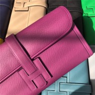 Hermes Jige Elan 29 Clutch Bag Epsom Leather WAX Purple High