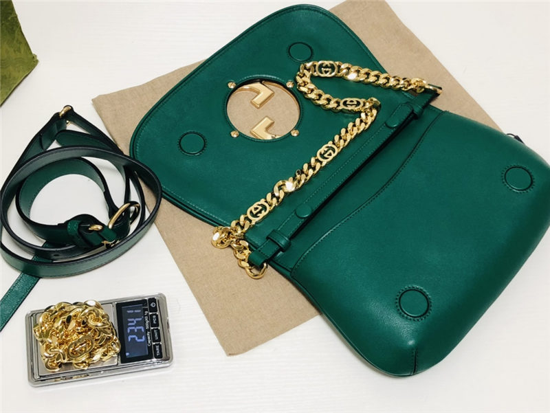 Gucci Blondie shoulder bag Leather 699268 Green High