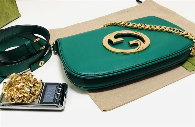 Gucci Blondie shoulder bag Leather 699268 Green High