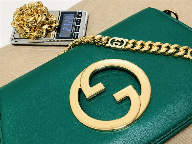 Gucci Blondie shoulder bag Leather 699268 Green High