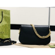 Gucci Blondie shoulder bag Leather 699268 Black High