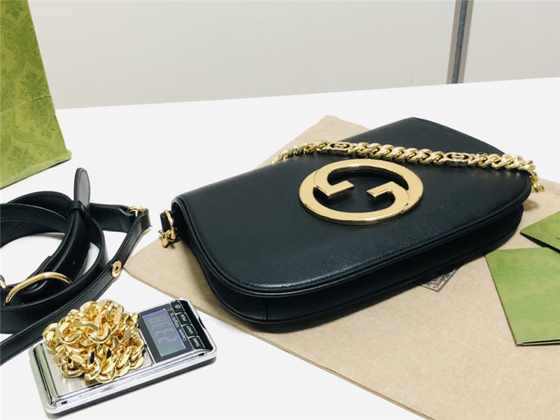 Gucci Blondie shoulder bag Leather 699268 Black High