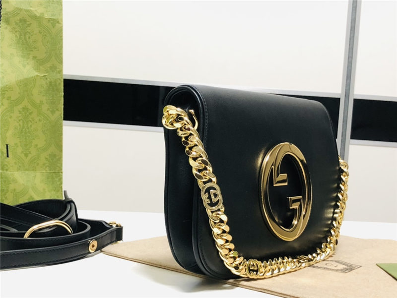 Gucci Blondie shoulder bag Leather 699268 Black High