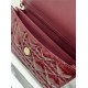 MISS DIOR MINI BAG Patent Calfskin Burgundy High