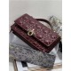 MISS DIOR MINI BAG Patent Calfskin Burgundy High